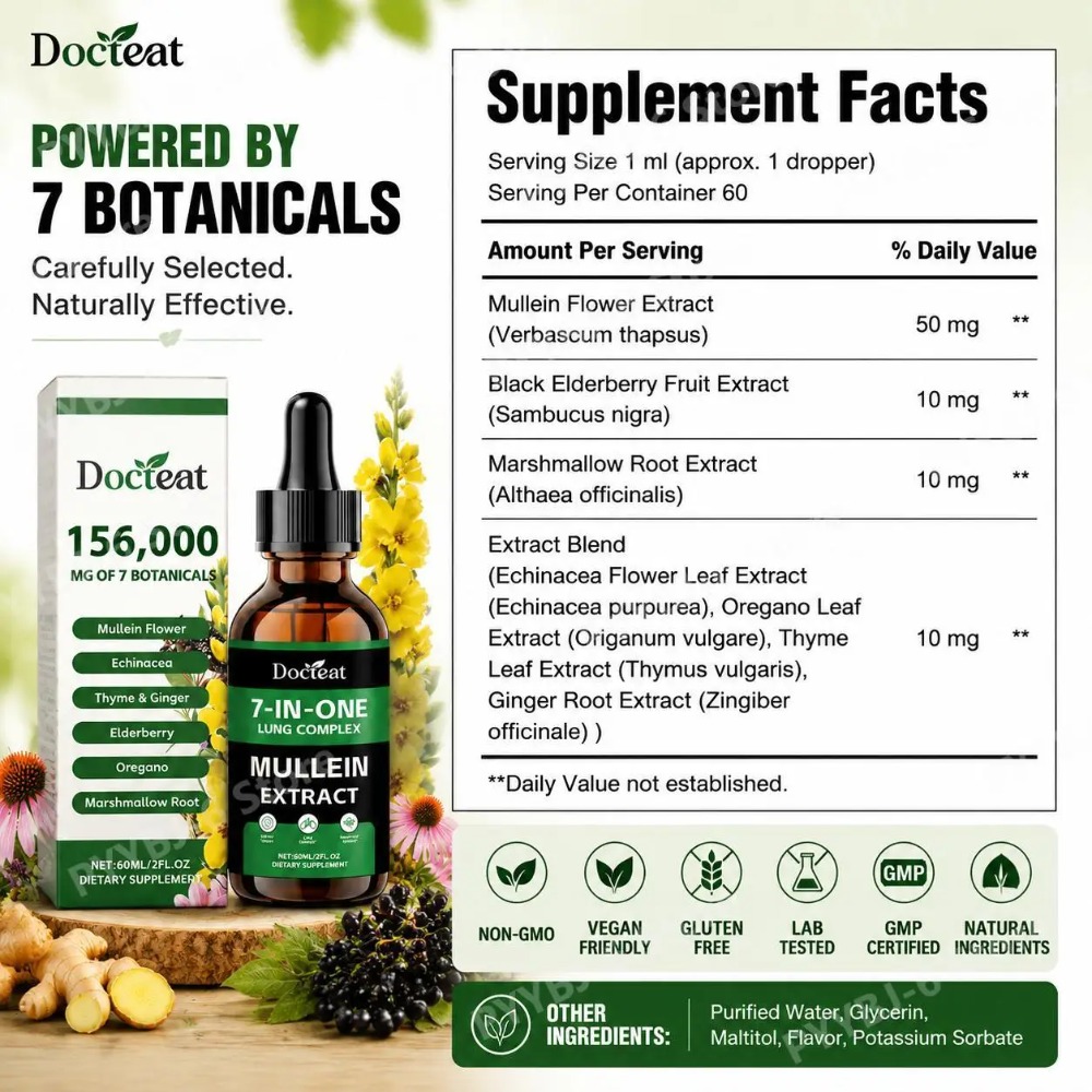 Docteat 7-в-1 Экстракт коровяк – обзор и цена Herbal And Wellness